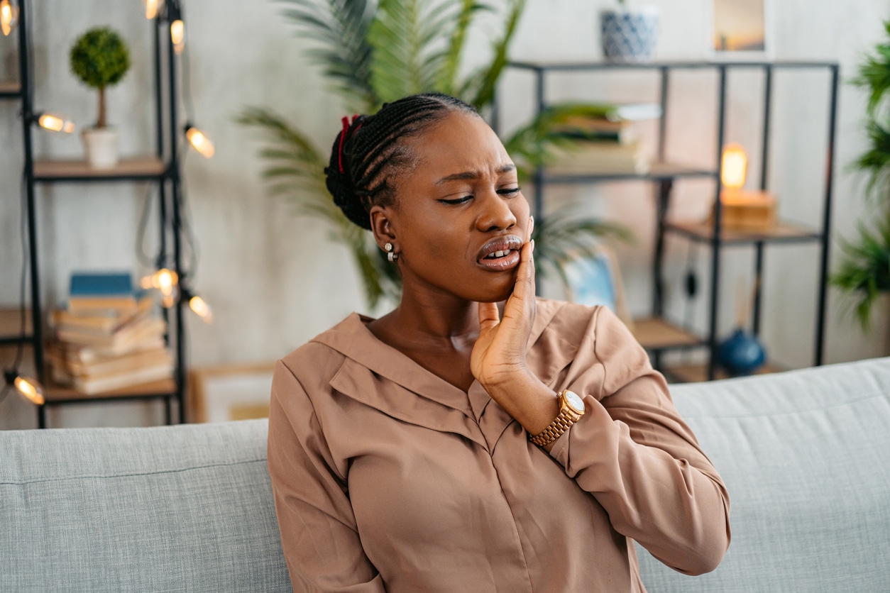 Young Woman Having Toothache